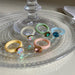 Colorful Transparent Acrylic Irregular Marble Pattern Resin Rings Women Jewelry