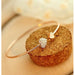 New Fashion Adjustable Crystal Double Heart Bow Cuff Opening Bracelet Women Jewelry