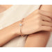 New Fashion Adjustable Crystal Double Heart Bow Cuff Opening Bracelet Women Jewelry