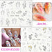 Abstract Art Stickers For Nails Black Liners Flowers Leaf Slider Full Wrap