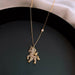 Rhinestones Unicorn Pendant Necklace Temperament Sweet Women Fashion Jewelry