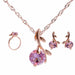 Bridal Necklace Earrings Ring Wedding Crystal Women Fashion Jewelry Set