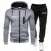 Boss Men's Autumn Winter Sets Zipper Hoodie Pants Two Pieces Casual Tracksuit