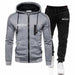 Boss Men's Autumn Winter Sets Zipper Hoodie Pants Two Pieces Casual Tracksuit