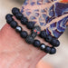 3Pc/Sets Matte Beads Stone Charm Bracelets Men Women Vintage Jewelry
