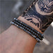 3Pc/Sets Matte Beads Stone Charm Bracelets Men Women Vintage Jewelry
