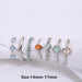 New Arrival Vintage 8Pcs/Set Fairy Colorful Stone Metallic Fashion Finger Rings