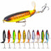 Whopper Popper 10cm/14cm Fishing Lure Artificial Bait Rotating Tail Fishing Tackle