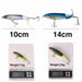 Whopper Popper 10cm/14cm Fishing Lure Artificial Bait Rotating Tail Fishing Tackle