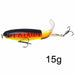 Whopper Popper 10cm/14cm Fishing Lure Artificial Bait Rotating Tail Fishing Tackle