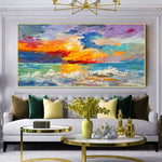 Colorful Nature Landscape Scenery Picture Home Decoration Abstract Oil Painting