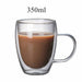 Double Wall Glass Coffee Tea Cups Heat Resistant Transparent Mug