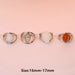 New Arrival Vintage 8Pcs/Set Fairy Colorful Stone Metallic Fashion Finger Rings