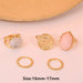 New Arrival Vintage 8Pcs/Set Fairy Colorful Stone Metallic Fashion Finger Rings