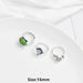 New Arrival Vintage 8Pcs/Set Fairy Colorful Stone Metallic Fashion Finger Rings
