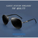 Aviation Metal Frame Oversized Spring Leg Alloy Men Polarized Sunglasses