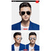 Aviation Metal Frame Oversized Spring Leg Alloy Men Polarized Sunglasses