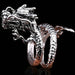 Men Women Punk Gothic Snake Dragon Silver Plated Rings Adjustable Vintage Jewelry