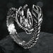 Men Women Punk Gothic Snake Dragon Silver Plated Rings Adjustable Vintage Jewelry