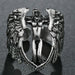Men Women Punk Gothic Snake Dragon Silver Plated Rings Adjustable Vintage Jewelry