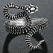 Men Women Punk Gothic Snake Dragon Silver Plated Rings Adjustable Vintage Jewelry