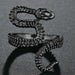 Men Women Punk Gothic Snake Dragon Silver Plated Rings Adjustable Vintage Jewelry
