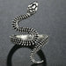 Men Women Punk Gothic Snake Dragon Silver Plated Rings Adjustable Vintage Jewelry