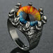Men Women Punk Gothic Snake Dragon Silver Plated Rings Adjustable Vintage Jewelry