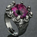 Men Women Punk Gothic Snake Dragon Silver Plated Rings Adjustable Vintage Jewelry