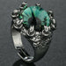 Men Women Punk Gothic Snake Dragon Silver Plated Rings Adjustable Vintage Jewelry