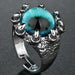 Men Women Punk Gothic Snake Dragon Silver Plated Rings Adjustable Vintage Jewelry