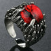 Men Women Punk Gothic Snake Dragon Silver Plated Rings Adjustable Vintage Jewelry