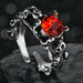 Men Women Punk Gothic Snake Dragon Silver Plated Rings Adjustable Vintage Jewelry