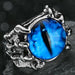 Men Women Punk Gothic Snake Dragon Silver Plated Rings Adjustable Vintage Jewelry