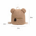 Portable Travel Bag Casual Fleece Women's Cute Bear Shaped Shoulder Backpack