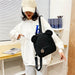 Portable Travel Bag Casual Fleece Women's Cute Bear Shaped Shoulder Backpack