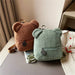 Portable Travel Bag Casual Fleece Women's Cute Bear Shaped Shoulder Backpack