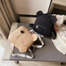 Portable Travel Bag Casual Fleece Women's Cute Bear Shaped Shoulder Backpack