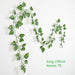 Green Silk Artificial Hanging Ivy Leaf Garland Plants Home Decor