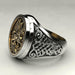 Two-Color Gold Metal Roman Soldier Ring Fashion Jewelry Vintage Ancient Design Rings