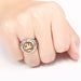 Two-Color Gold Metal Roman Soldier Ring Fashion Jewelry Vintage Ancient Design Rings