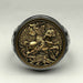 Two-Color Gold Metal Roman Soldier Ring Fashion Jewelry Vintage Ancient Design Rings