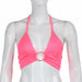 Halter Backless Sexy Crop Tank Top Women Fashion Bandage Sleeveless Top