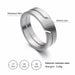 Stainless Steel Couple Rings Silver Color Supernatural Cross Wedding Bands Unisex Jewelry