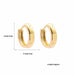 Geometric Hoop Earrings Stainless Steel Gold Color Circle Punk Earrings Women Fashion Jewelry