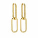 Geometric Hoop Earrings Stainless Steel Gold Color Circle Punk Earrings Women Fashion Jewelry