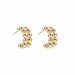 Geometric Hoop Earrings Stainless Steel Gold Color Circle Punk Earrings Women Fashion Jewelry