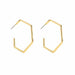 Geometric Hoop Earrings Stainless Steel Gold Color Circle Punk Earrings Women Fashion Jewelry