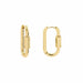 Geometric Hoop Earrings Stainless Steel Gold Color Circle Punk Earrings Women Fashion Jewelry