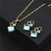 Fashion Crystal Pendant Necklace Earrings Sets Women Wedding Jewelry Set
